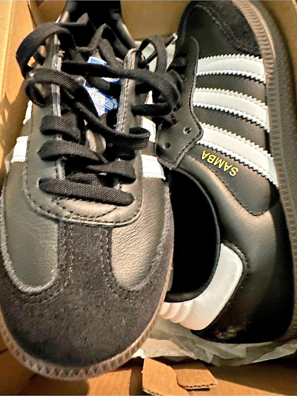 adidas Samba OG J Sneakers Black & White US 4